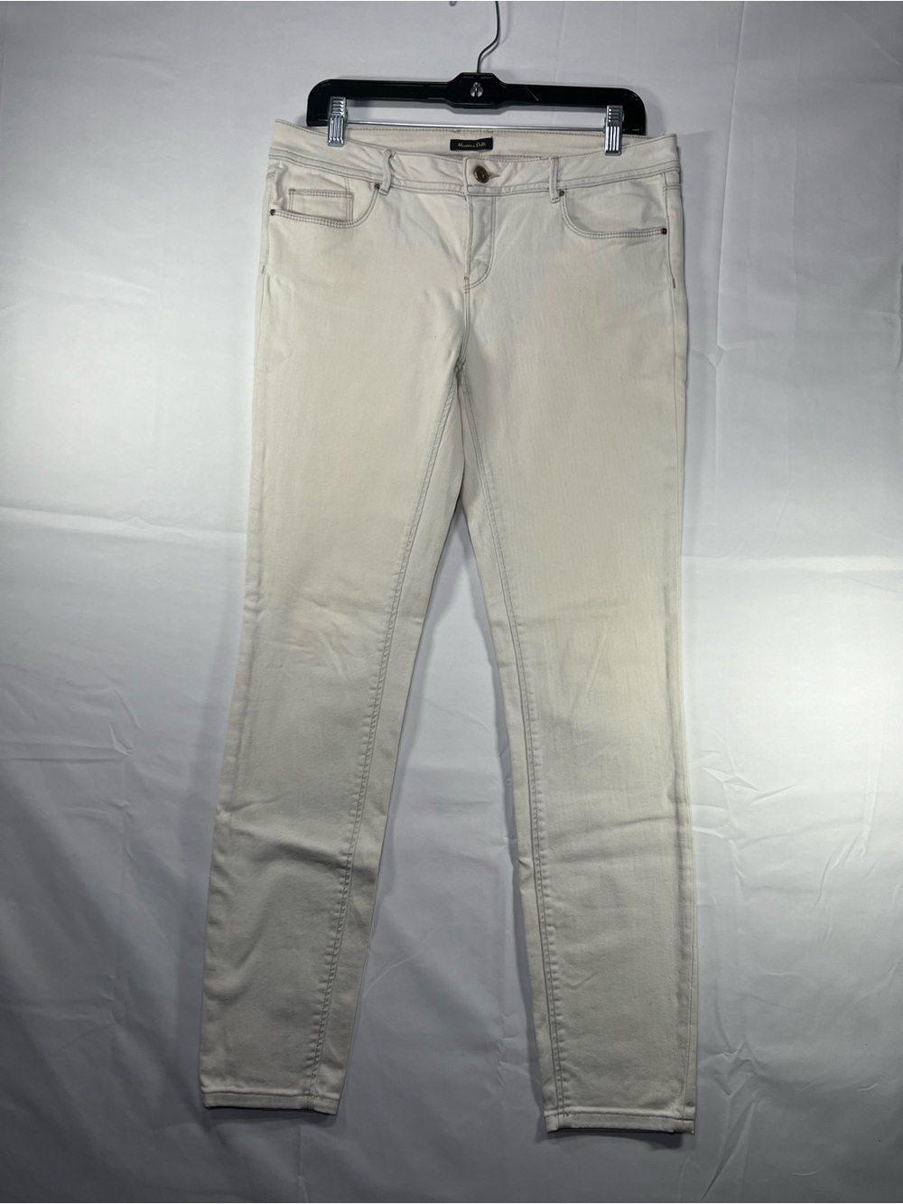 Massimo Dutti Ivory Stretch Skinny Jeans Women’s Approx Size